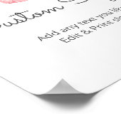 Baby meisje kleding aangepaste teken poster (Hoek)