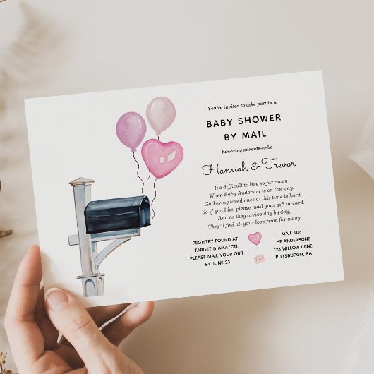 Baby Meisje Lange Afstand Douche per Mail Kaart