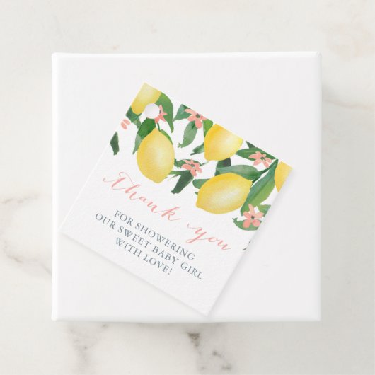 Baby Meisje Lemons Baby shower Dank u Bedankjes Labels (In situ)