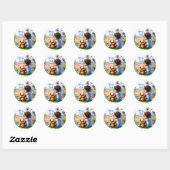 Baby Meisje met Teddy Bear Baby shower Het is een Ronde Sticker (Vel)