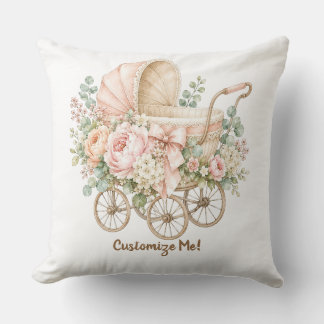 Baby Meisje Nursery Bloemrijke Koets Aangepaste Na Kussen