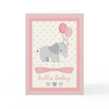 Baby meisje olifant met ballonnen