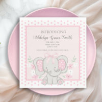 Baby Meisje Olifant Roze Stippen Sip See Bruiloft