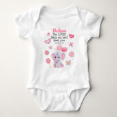 Baby Meisje Onesie met Zegenings Schriftuur en Aan Romper (Voorkant)
