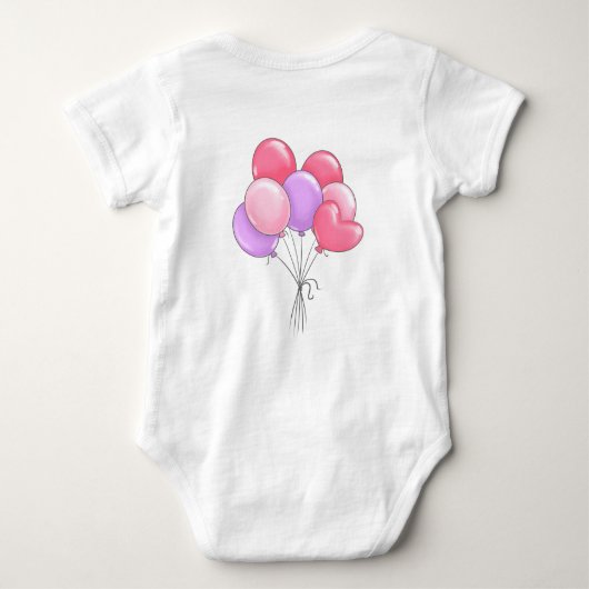 Baby Meisje Onesie met Zegenings Schriftuur en Aan Romper (Achterkant)