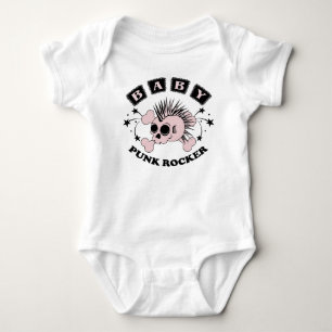 Baby Meisje Punk Schedel Romper