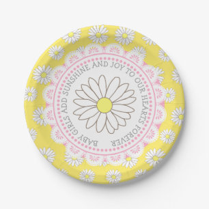 Baby Meisje Quote Daisy Theme Baby shower Borden Papieren Bordje