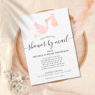 Baby Meisje Roze Baby Shower Per Post Kaart
