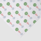 Baby Meisje Roze Bow Topiary Twisted Stem Ginger J Tissuepapier (Detail)