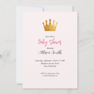 Baby Meisje Roze Fairy Castle Princess Baby shower Kaart