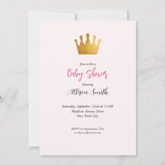 Baby Meisje Roze Fairy Castle Princess Baby shower Kaart