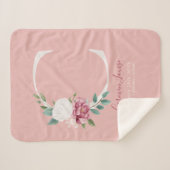 Baby Meisje roze geboorte statistieken - Letter C Sherpa Deken (Voorkant (horizontaal))