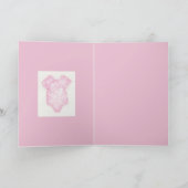 Baby meisje roze jurk kaart (Binnen)