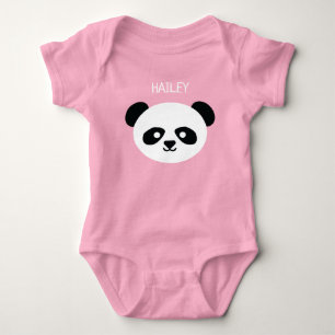 Baby Meisje Schattige Panda Gepersonaliseerde Kawa Romper