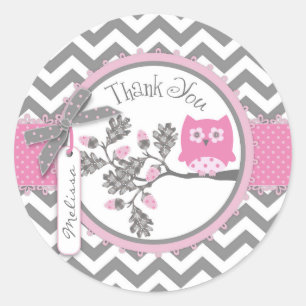 Baby Meisje Uil Chevron Print Dank u Label