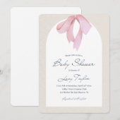 Baby Meisje - Uitnodiging voor een buiendouche (Voorkant / Achterkant)