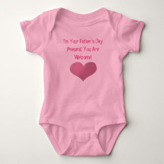 Baby Meisje Vaderdag Hart Romper