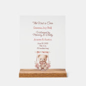 Baby Meisje Welkomstbord Acryl Bord (Voorkant)