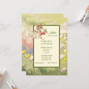 Baby Meisje Woodland Dieren Shower Kaart