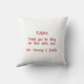 Baby Meisjes Eerste Valentijnsdag Kussen (Achterkant)