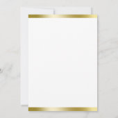 Baby Memorial | Faux Gold en White | Aangepaste fo Aankondiging (Achterkant)