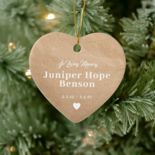 Baby Memorial Kraft Paper - Volledige foto Keramisch Ornament
