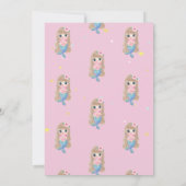 Baby Mermaid Stars Arc-en-ciel Invitation d'annive (Dos)