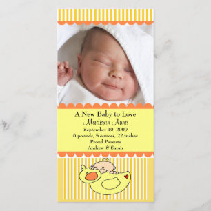 Baby met bekendmaking van de geboorte van Duck PHO Aankondiging