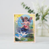 BABY MET DOVES BRIEFKAART (Staand voorkant)