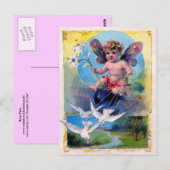 BABY MET DOVES BRIEFKAART (Voorkant / Achterkant)