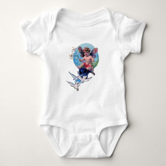 BABY MET DOVES ROMPER (Voorkant)