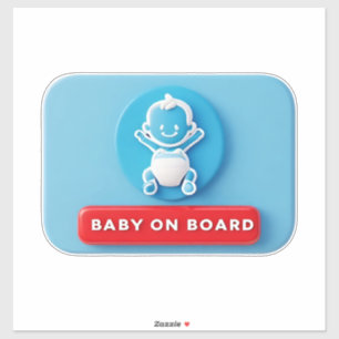 Baby Met Een 'Baby Aan Boord' Auto Sticker