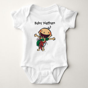 Baby met kerstcadeautjes romper