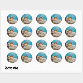  Baby met lampje Ronde Sticker (Vel)