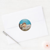  Baby met lampje Ronde Sticker (Envelop)