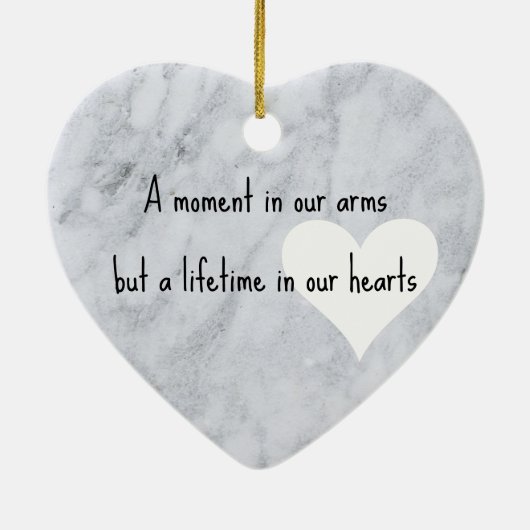 Baby met naam en datum keramisch ornament (Achterkant)