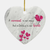 Baby met naam en datum keramisch ornament (Achterkant)