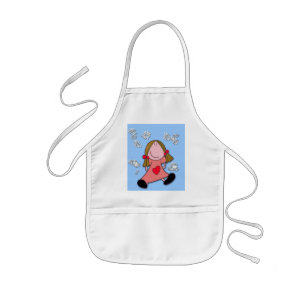 Baby met ponytails Apron Kinder Schort