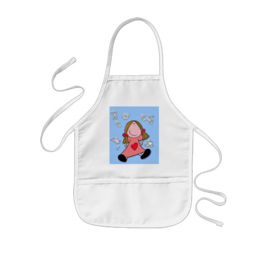 Baby met ponytails Apron Kinder Schort (Voorkant)