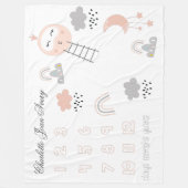 Baby Mijlpaal Deken Pathway naar de Maan (Voorkant)