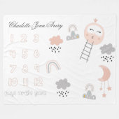 Baby Mijlpaal Deken Pathway naar de Maan (Voorkant (Horizontaal))