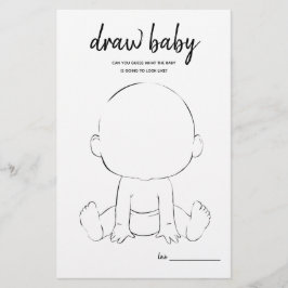 Baby minimalistisch Baby shower gamen tekenen
