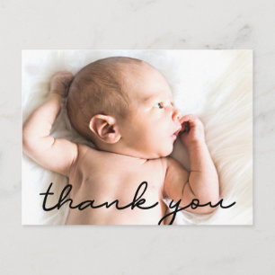 Baby Mod Baby Naam en Fotogeboorte Briefkaart