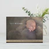 Baby Moderne genderneutrale Aankondiging (Staand voorkant)