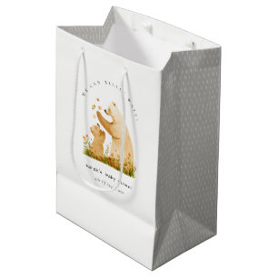 Baby Mom Bearly Wait Bloemneutraal Baby shower Medium Cadeauzakje