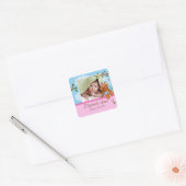 Baby Monkey Foto Geboorte Aankondiging Sticker (Envelop)