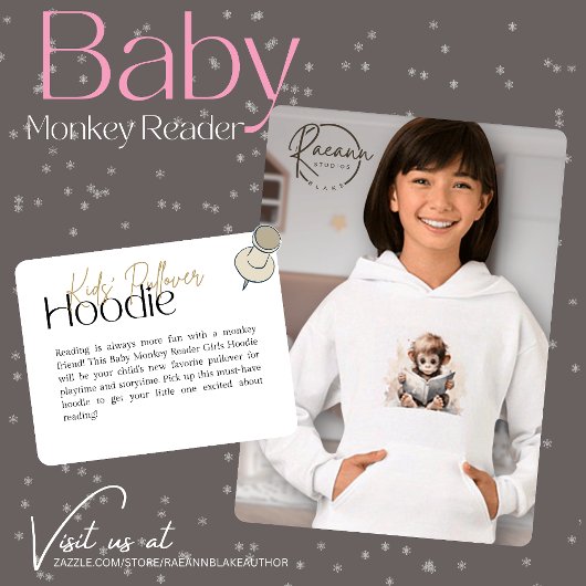 Baby Monkey Lezer Meisjes Pullover Hoodie