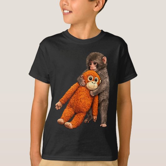 Baby monkey punch hugging  t-shirt (Voorkant)