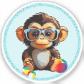 baby monkey sticker (Voorkant)