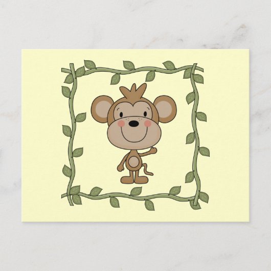 Baby Monkey Tshirts en Gifts Briefkaart (Voorkant)